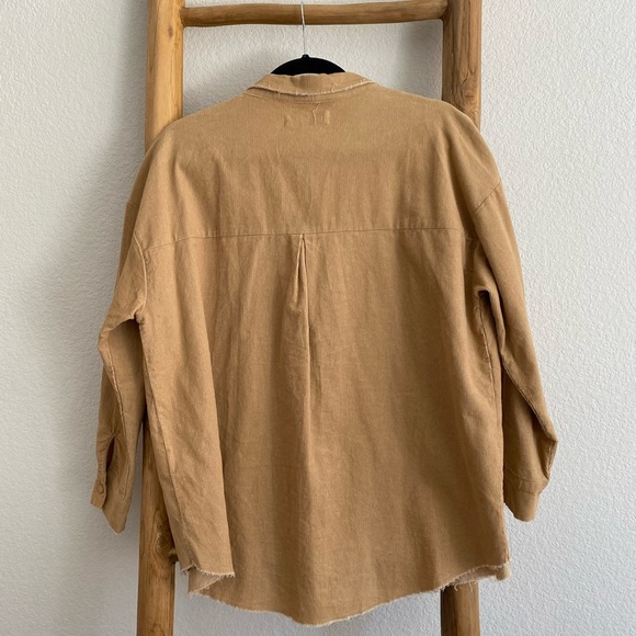 Molly Green brown corduroy oversized long sleeves button up - small - Picture 5 of 8